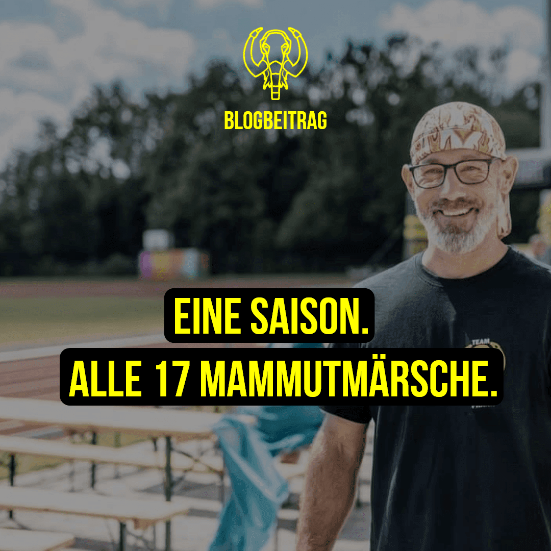 Frank hat es geschafft: ALLE 17 Mammutmärsche in einer Saison